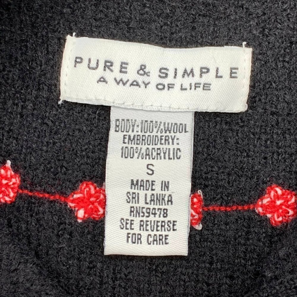 Pure & Simple Black w/ Red Floral Pattern Jacket - Picture 4 of 5